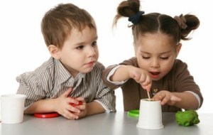 Kids learning with STEM.